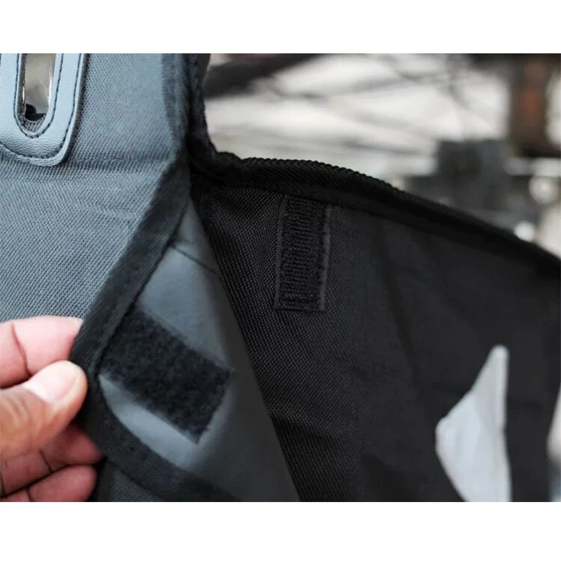 Unisex Reflective Triangular Design Delivery Bicycle Pannier Rear Frame Bag