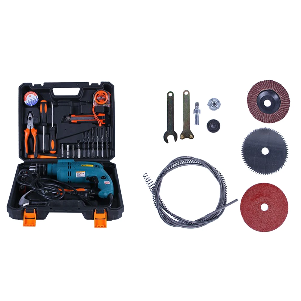 

electric drill set hand drill drill impact multi-function hardware tool box household/Industrial professional hammer drill power