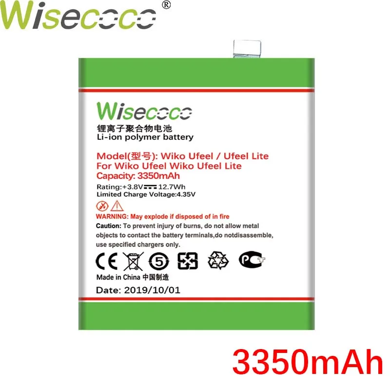 Wisecoco 3350 мАч аккумулятор для мобильного телефона Wiko Ufeel/Wiko U feel Lite новейшая продукция Высококачественная батарея+ номер отслеживания