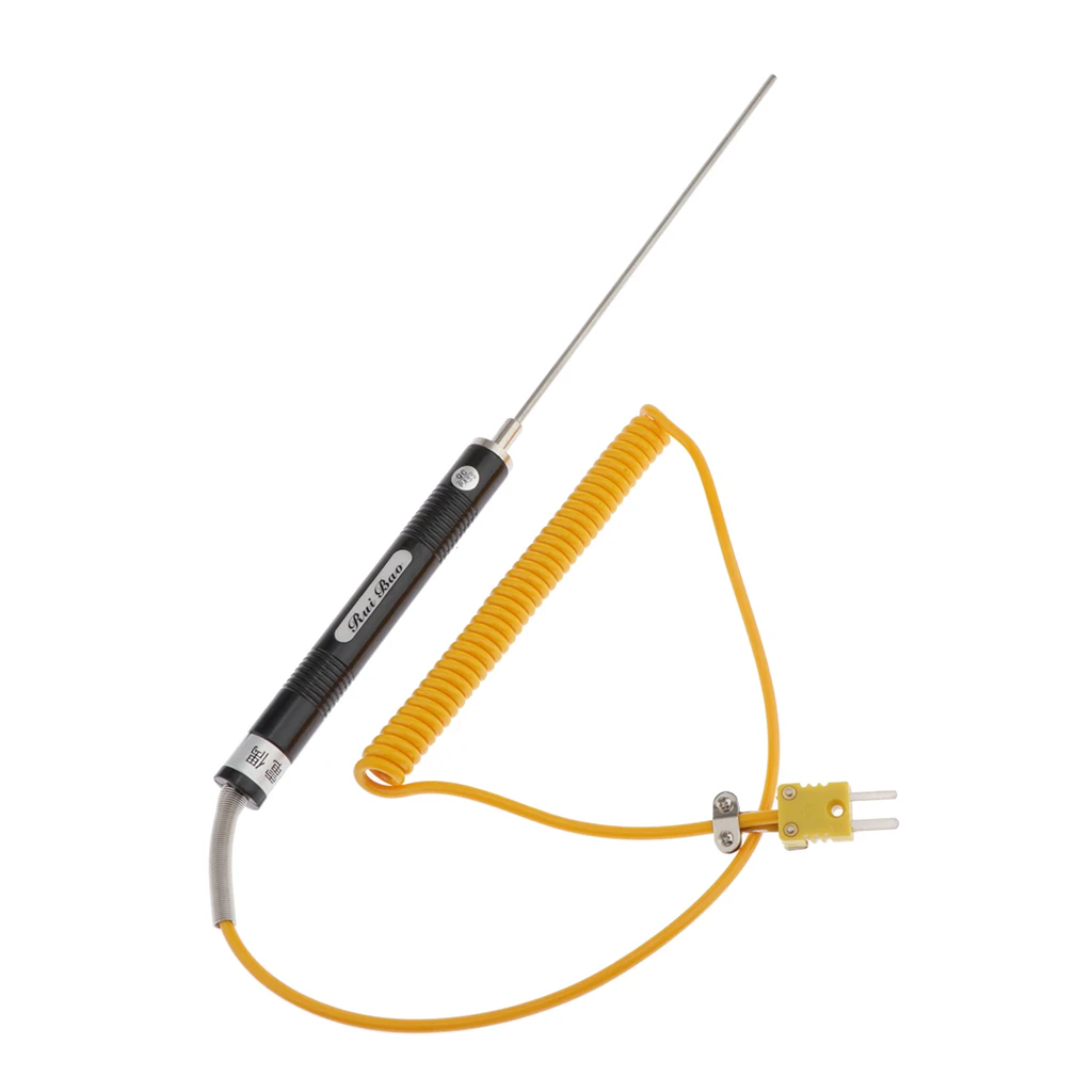 K-Type Thermocouple Probe Temperature Sensor Stainless Steel NR-81530 2000mm