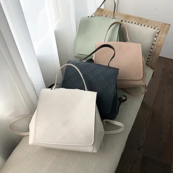 

Backpack female 2020 new Korean casual backpack PU soft leather school bag fashion ladies travel backpack