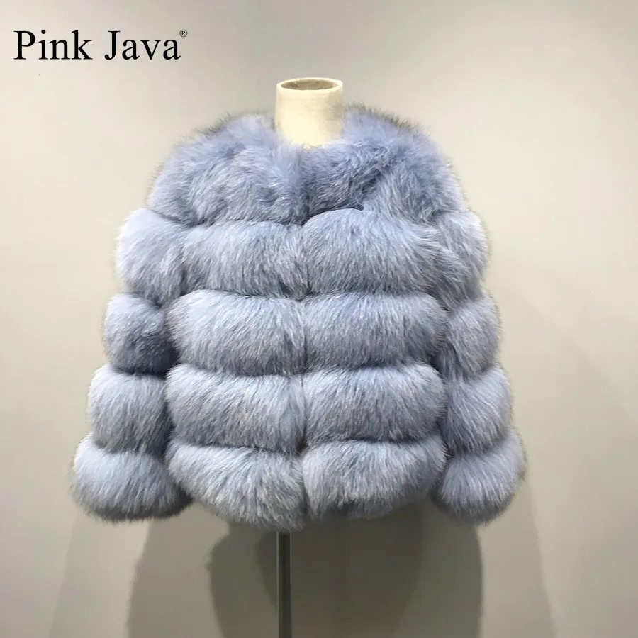 sky blue Короткая шуба из натурального Лисьего меха QC19107 Новое поступление, горячая Распродажа натуральным лисьим мехом пальто с мехом детская шубка натуральный Лисий меховой наряд платье для родителя и ребенка - Цвет: sky blue