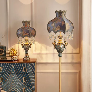 

European luxury table lamp American bedroom bedside lamp
