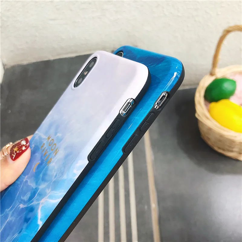Корпус iphoneX 6 6s 7 8 Plus XR XS Max мягкий чехол морской личности оболочки