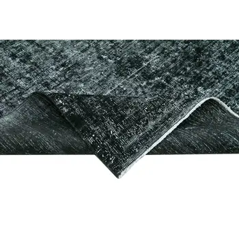 

298x365 Cm Black Handmade Overdyed Large Area Rug-10x12 Ft