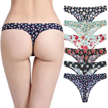 

1PCS Sexy Underwear Women's Seamless G-String Flowers Women Intimates Thongs Female Panties Low Waist Womens Lingerie Briefs