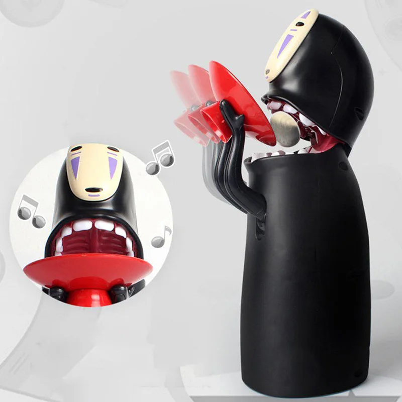  NO-Face Man Money Music Box Ghost Figure Saving Bank Faceless Pig Toy Automatic Eaten Bank Coin Fun