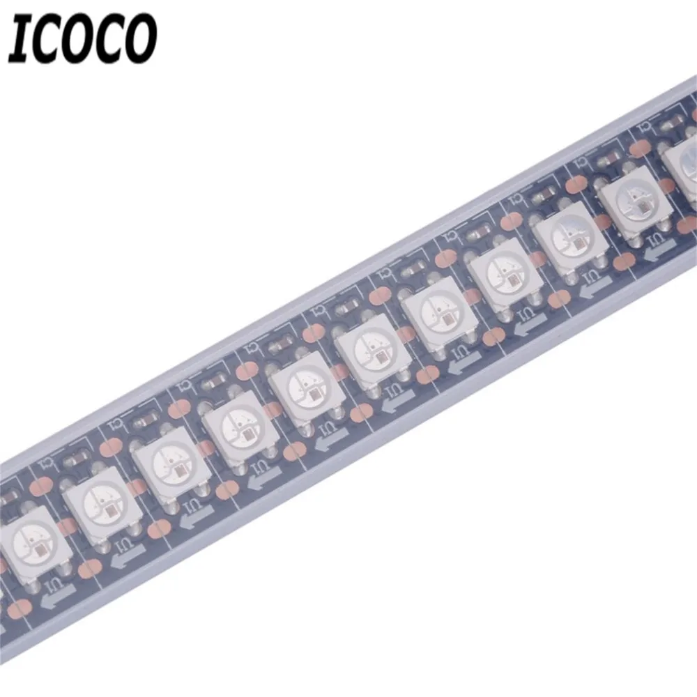 New Fashion Decoration Light Strip High Light 1M 144LED WS2812B 5050 RGB LED Strip Light Waterproof Addressable Decoration
