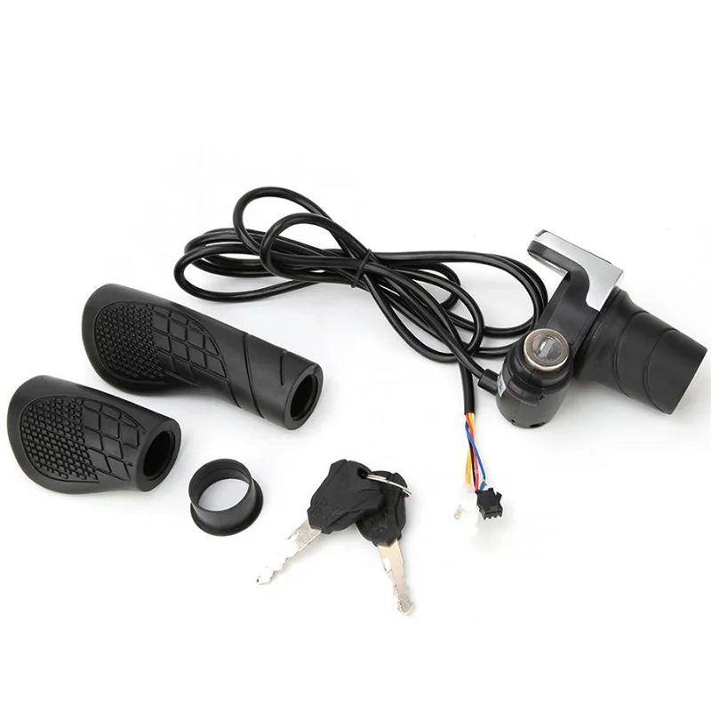 48V 36V Half Twist Throttle Handlebar with LCD Display and Power Lock 120DX