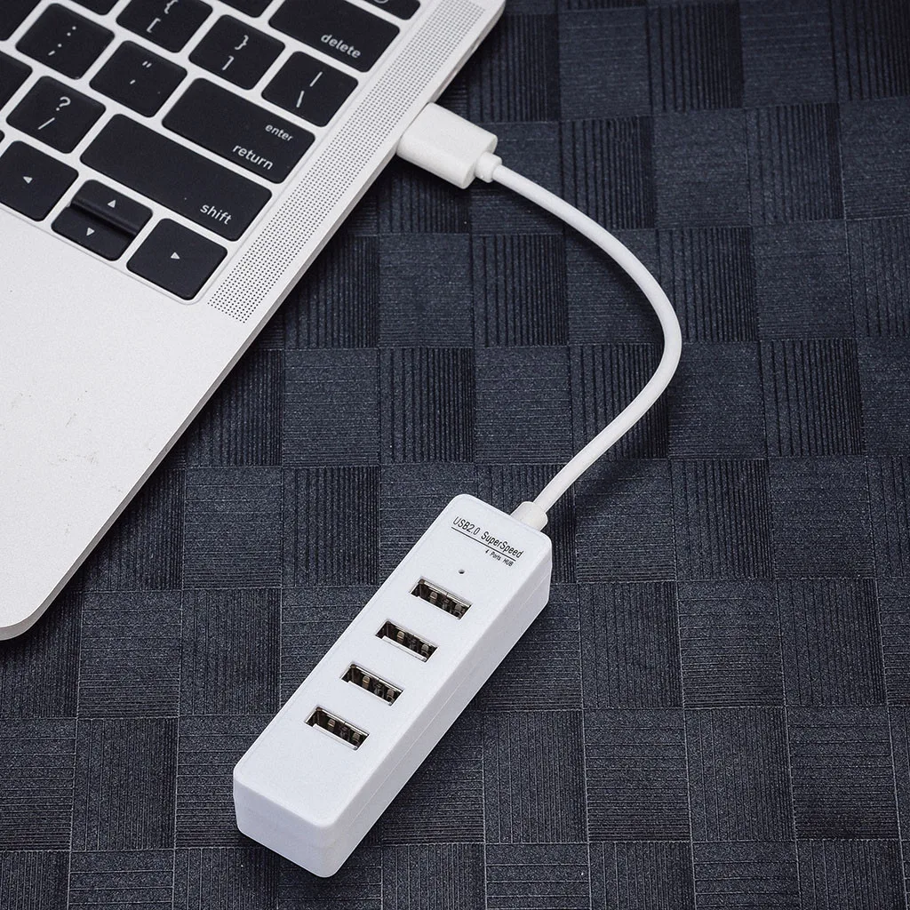 USB коммутатор тонкий Размеры дизайн USB2.0 высокое Скорость 4-Порты и разъёмы 480 Мбит/с концентратор с Светодиодный индикатор адаптер планшетный ПК телефон USB Hubs-L909