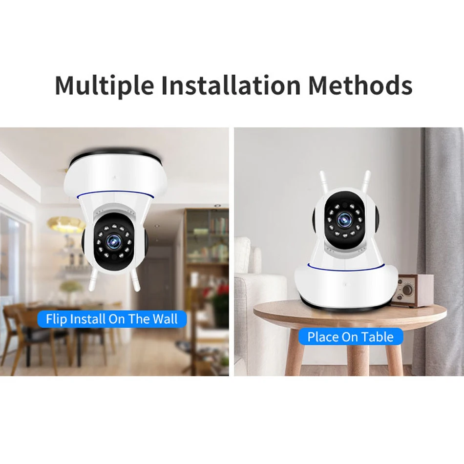 Xiaovv Q5 HD 1080P WiFi ip-камера двойная антенна ip-камера 355 ° PT Панорамное вращение APhotspot Двусторонняя аудио Ночная детская спальная