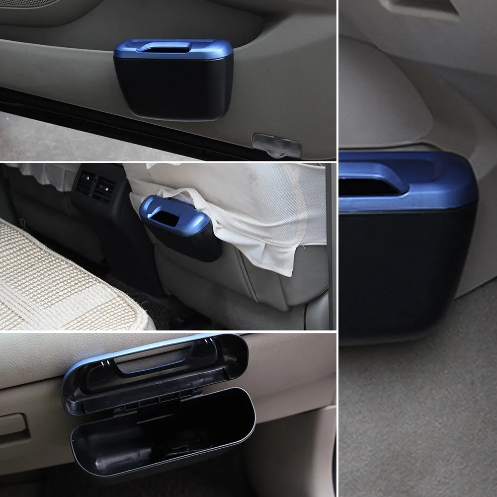 

2020 Car Rubbish Box Car Dust Case Box Trash Can Garbage Dust Case Box Car Storage Case Auto Trash Bin Car Accessories
