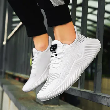 

2020 New Summer Black White Sneakers Mesh Sneakers Men's Shoes Sports Shoes Sneakers Casual trainers tennis Soft chaussure homme