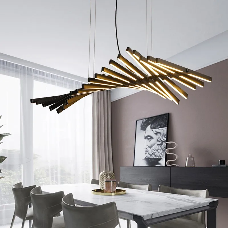 Modern Luxury Led Ceiling Chandelier Lights for Living Room Nordic Dining Room Kitchen Pendant Lights Dimmable Chandelier Lamp