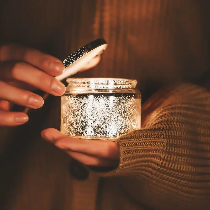 Galaxy Flake Glass Candle Container DIY Scented Candlestick Paper Perfume Cup Sticker Reuse Jar Candleholder Label House Deco