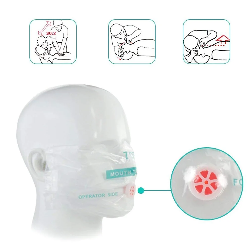 1Pcs10Pcs20Pcs30Pcs CPR First Aid Mask Keychain Emergency CPR Face Shield Rescue Air Freshener Mouth Breath Rescue Bag Kits