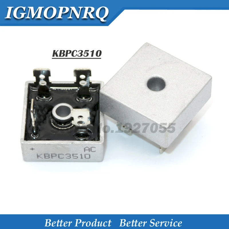2PCS KBPC3510 35A 1000V DIP Diode Bridge Rectifier 3510 DIP 4 square