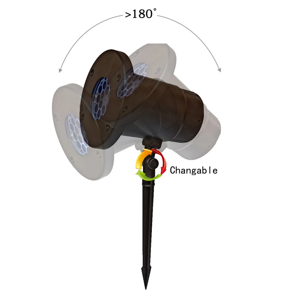 Рождественский Снежный лазерный светильник с Европейской/американской вилкой