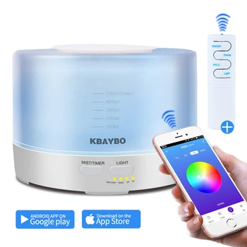 

500ml colorful air humidifier, APP remote control electric aromatherapy diffuser, family aromatherapy mist generator