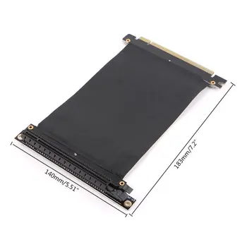 

PCI Express PCI-e3.0 16x Flexible Cable Card Extension Port Adapter High Speed Riser Card Graphics Cards Connector Cable L type