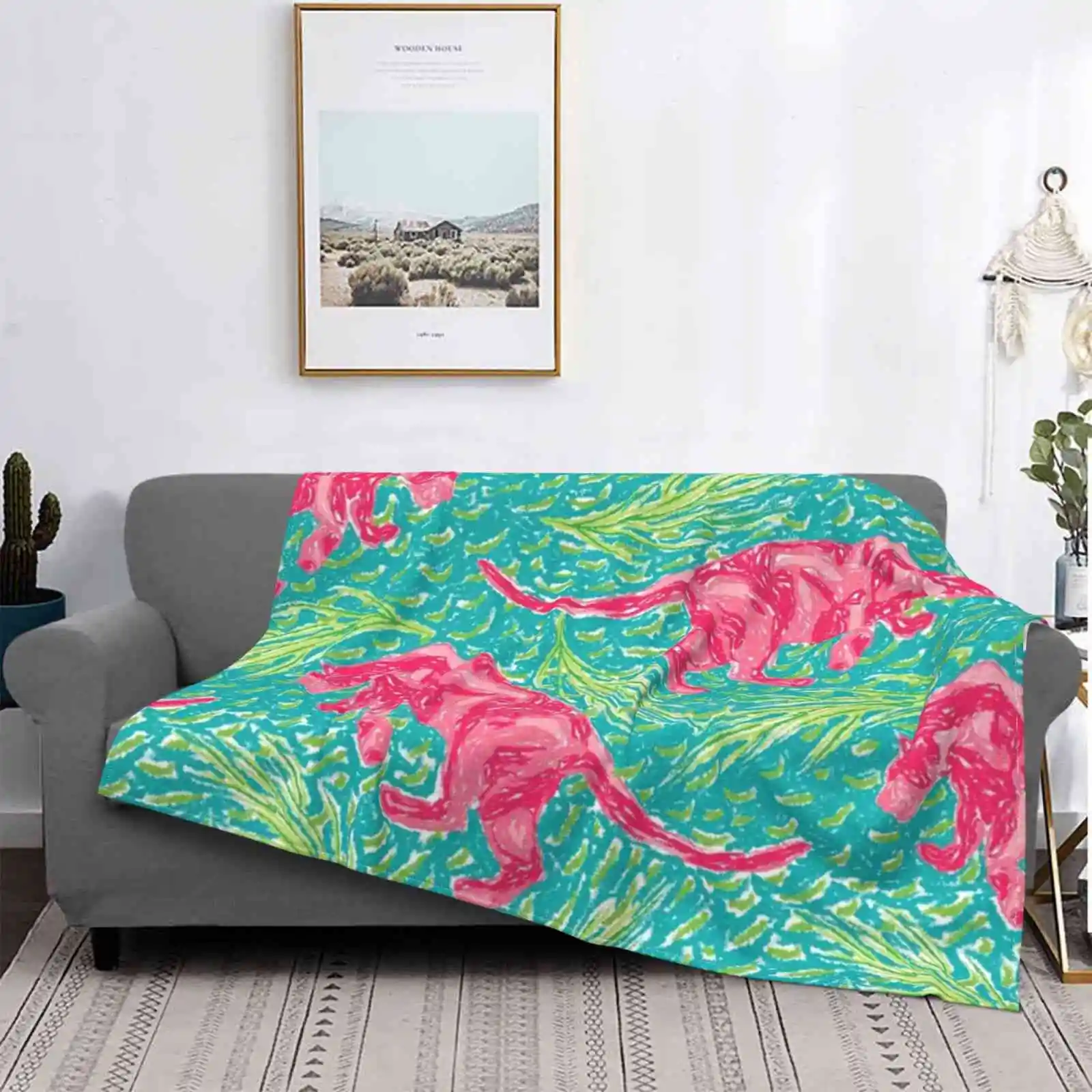 Pink Panther Jungle Trend Style Funny Fashion Soft Throw Coperta Panther Pink Panther Pink Pink Pink Cheetah Cheetah Tiger