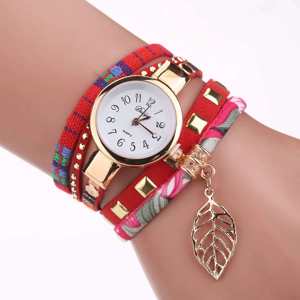 Quartz Watches Beautiful Casual Elegant Weave Watches Girls Wrist Watch For Women Lady Christmas Decorations Decorative Glasses 3