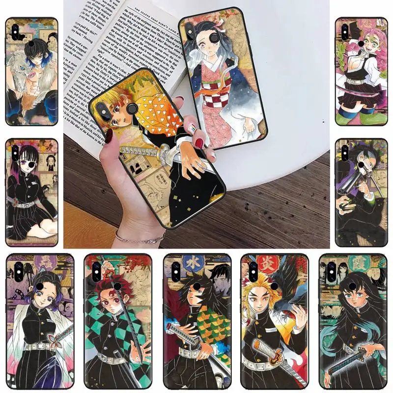 

Demon Slayer Blade Comic Postcard fashion Phone Case For Xiaomi Redmi Note 4 4x 5 6 7 8 pro S2 PLUS 6A PRO