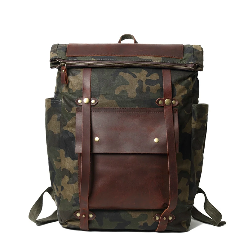 Wax waterproof camouflage outdoor climbing bag training equipment camping backpack canvas sports donkey travel | Багаж и сумки