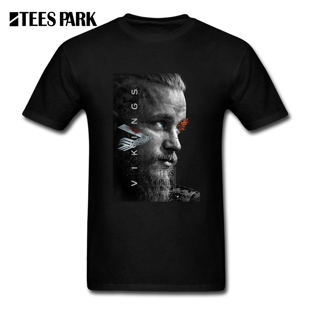 Мужская футболка Vikings топы из хлопка с короткими рукавами одежда Лидер продаж