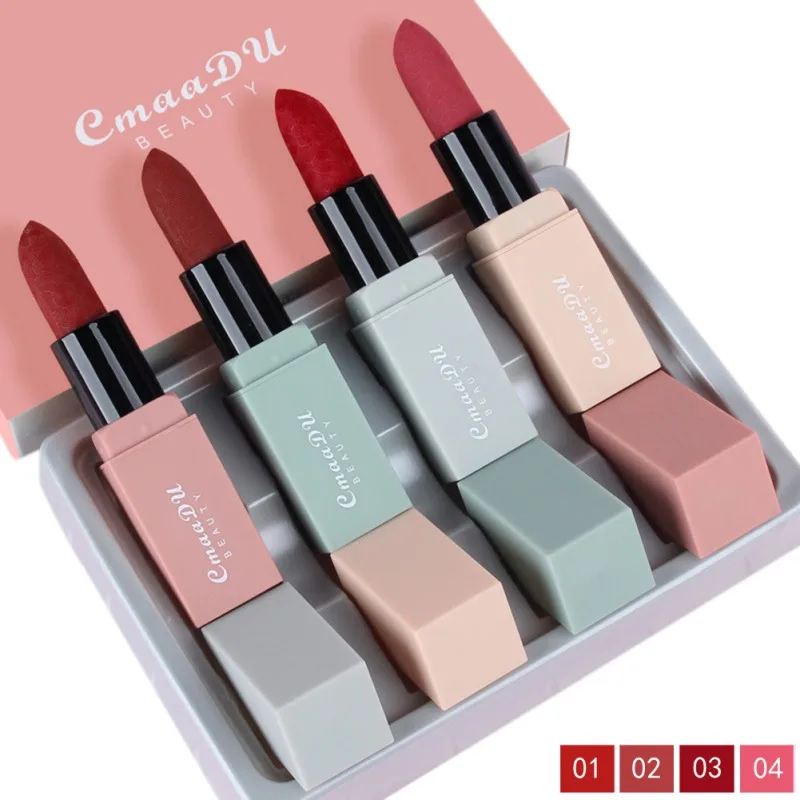 4pcs/set Lipstick Set Sexy Liquid Lip Gloss Matte Long Lasting Waterproof Cosmetic Beauty Keep 24 Hours Makeup Lipgloss 4pcs/set Lipstick Set Sexy Liquid Lip Gloss Matte Long Lasting Waterproof Cosmetic Beauty Keep 24 Hours Makeup Lipgloss