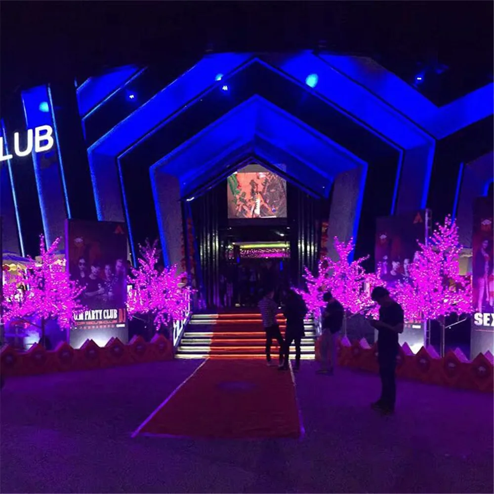 

LED1.5m-3.0m 110/220V Waterproof Christmas Tree Sakura Tree Landscape Warm White Glowing Outdoor Lighting New Year Free Shipping