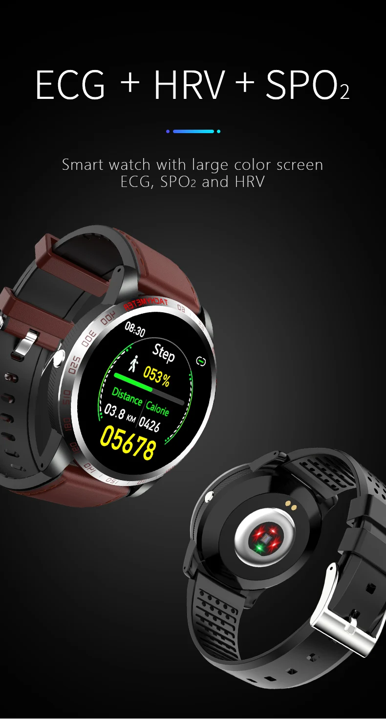 Смарт-часы W3 ECG+ HRV+ SPO2, IP67, водонепроницаемые, Lorenz, схема сердечного ритма, артериального давления, кислородный монитор, 1,3 дюйма, Смарт-часы, браслет