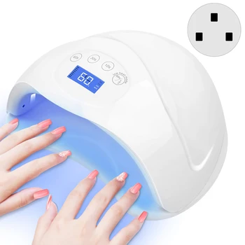 

48W Nail Lamp UV LED Gel Nail Dryer Lamp Manicure Machine With Sensor Timer Display Nail Dryer UK Plug