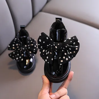 

Autumn Winter Fashion Children Martin Boots Kids Shoes Boys Girls Plush Ankle Snow Boots Leather Princess Short Fashion Boots