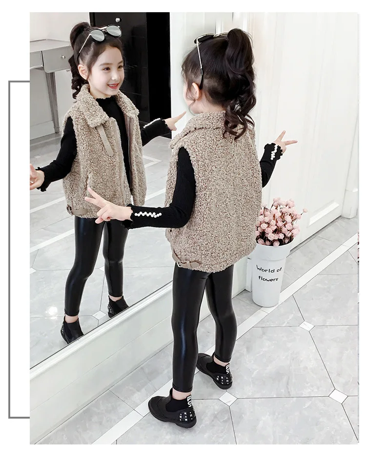 Детская одежда осенне-зимние модели мехового жилета для девочек стильный кашемировый жилет в Корейском стиле