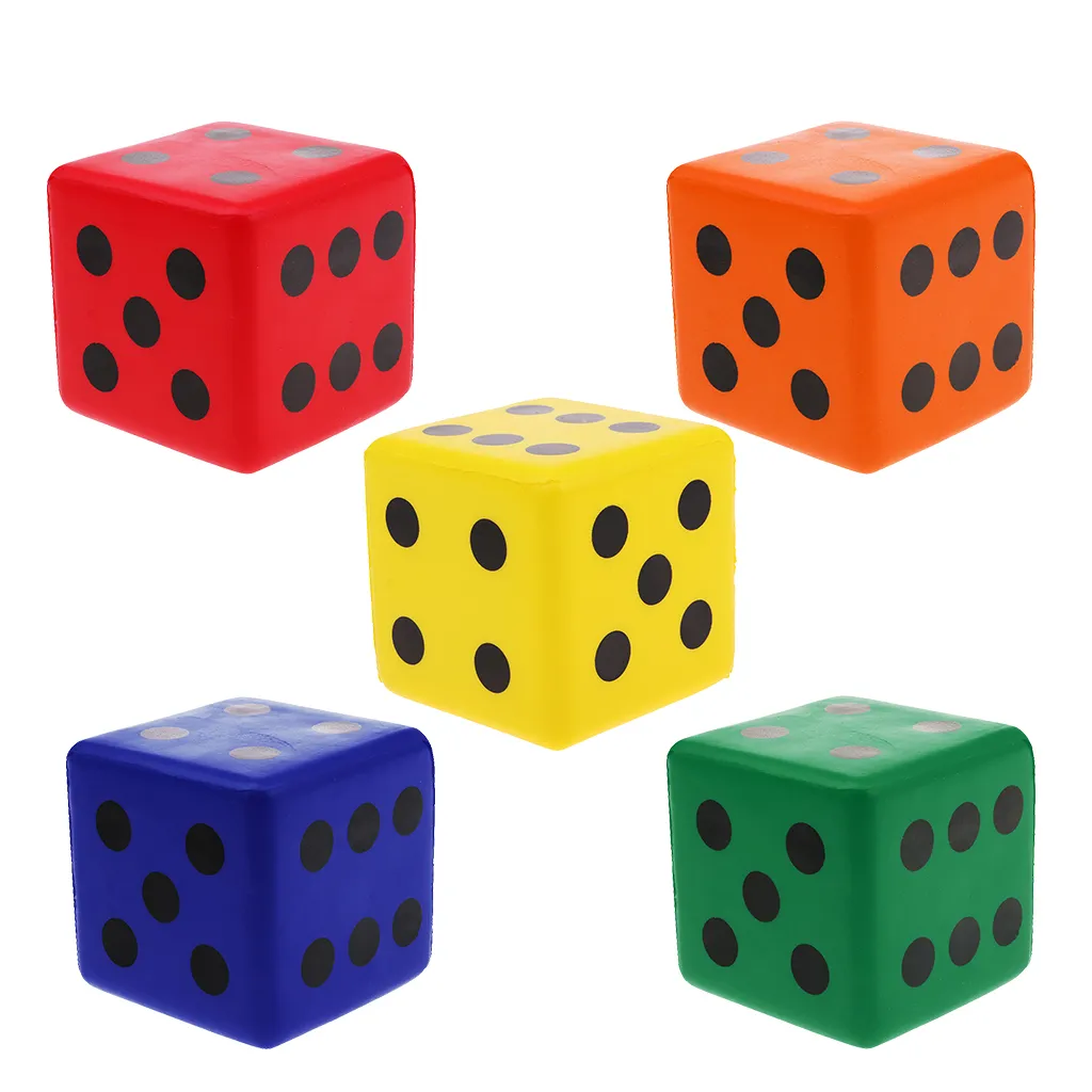 Sponge Dice Foam Dot Dice Playing Dice for Math Teaching Puzzle Toy 8cm Red 