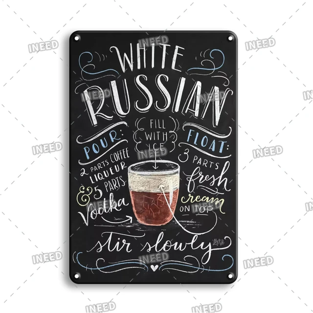 INEED Vintage Metal Tin Sign Decorations Gin & Tonic Cocktail Plate Decorative Poster Plaque Retro Bar Kitchen Home Wall Decor 10552