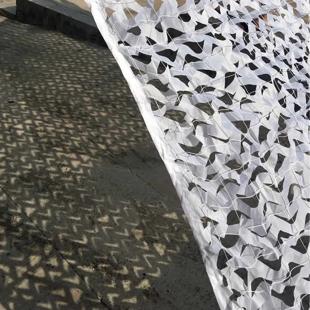Welead 2.5M Camouflage Net White Reinforced for Garden Decoration Sun Shelter Outdoor Awning Terrace Patio Shading Camo