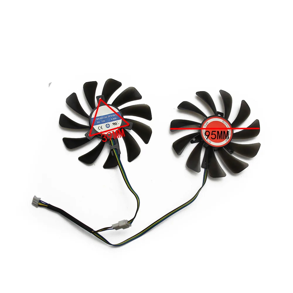 Вентилятор охлаждения 95 мм FDC10U12S9-C CF1010U12S для XFX AMD Radeon RX 560D 570 580 RX570 RX580 RX560D