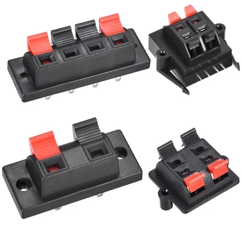 

uxcell Spring Speaker Terminal Clip Push Release Connector Audio Cable Terminals Strip Block for Speaker Cable Connecting