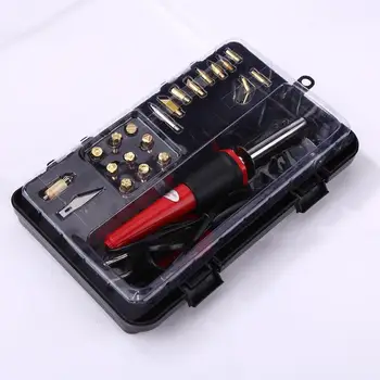 

24 in 1 Soldering Iron Carving Pyrography Tool Wood Embossing Burning Soldering Pen Set Welding Tips Kit