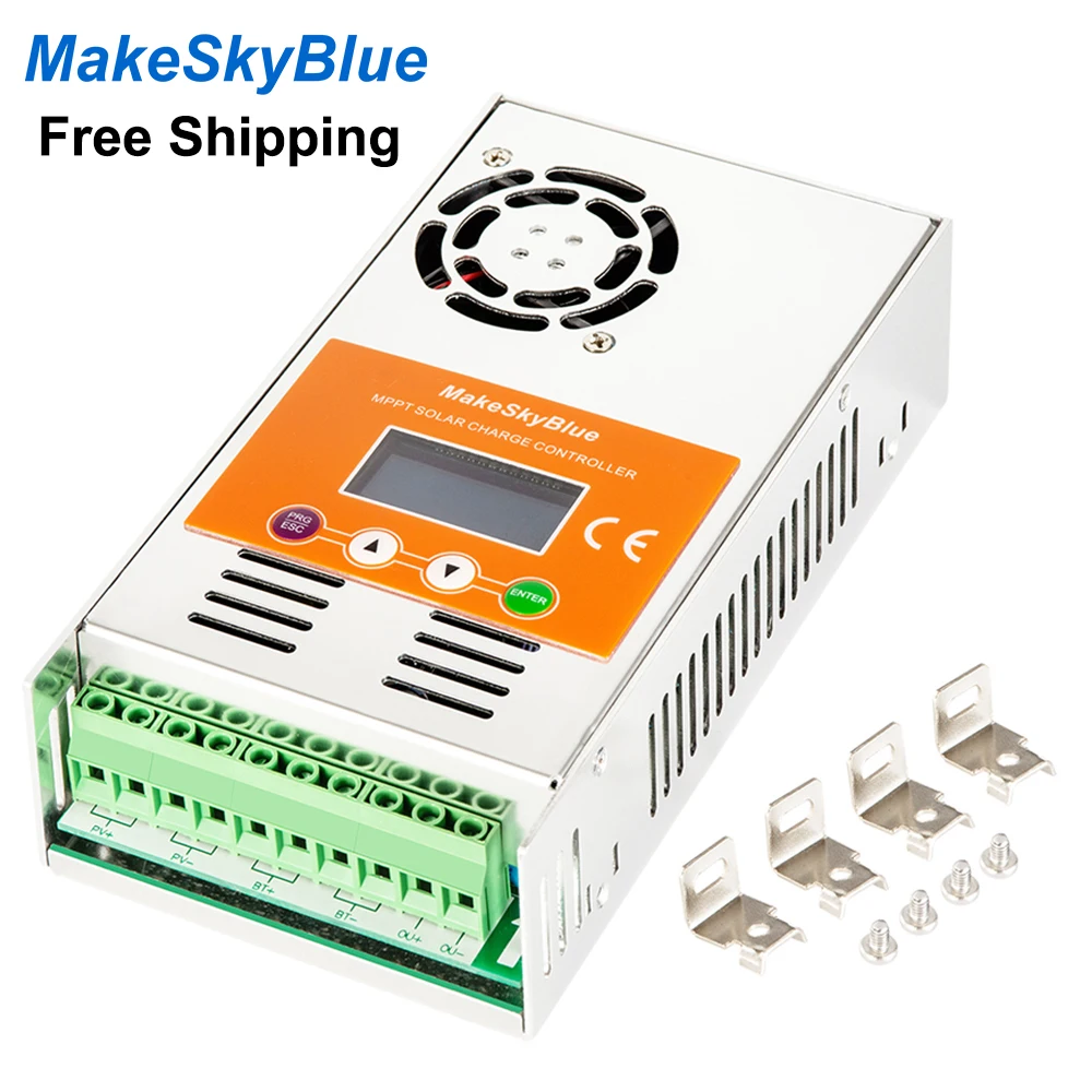 MakeSkyBlue MPPT контроллер солнечного заряда 30A 40A 50A 60A Verison V118 V119 Wi-Fi подключенный ЖК-дисплей регулируемый параметр