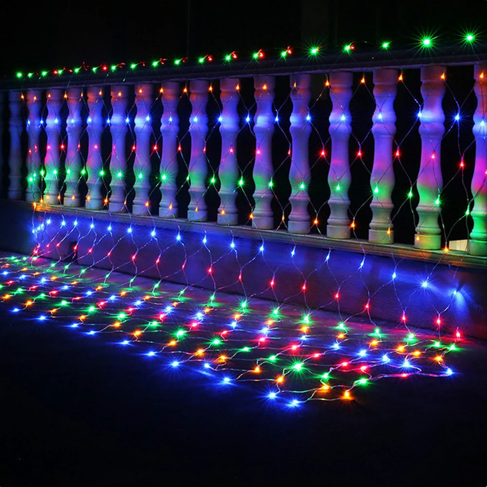 LED Net Mesh Lights, 3x2M/ 1.5x1.5M Waterproof Net String Lights Outdoor Hanging Fariy String Lights Plug in for Garden Decor