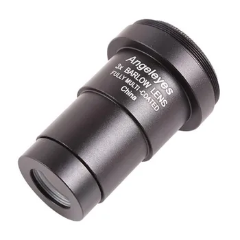 

Angeleyes Metal 3X Extender Barlow Mirror Telescope Double 1.25 Inches Universal 3X Barlow Lens Black Color AngeleyesBlack3X