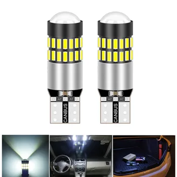 

2pcs T10 W5W 194 T15 W16W 921 LED For Car Led Canbus Stop Bulb 12V White Color Auto Tail Lights Side Marker Lamp Reverse Light
