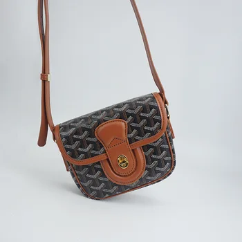 

The new 2020 fashion simple wide shoulder strap dog tooth bag small square bag shoulder bag messenger bag handbag female bag