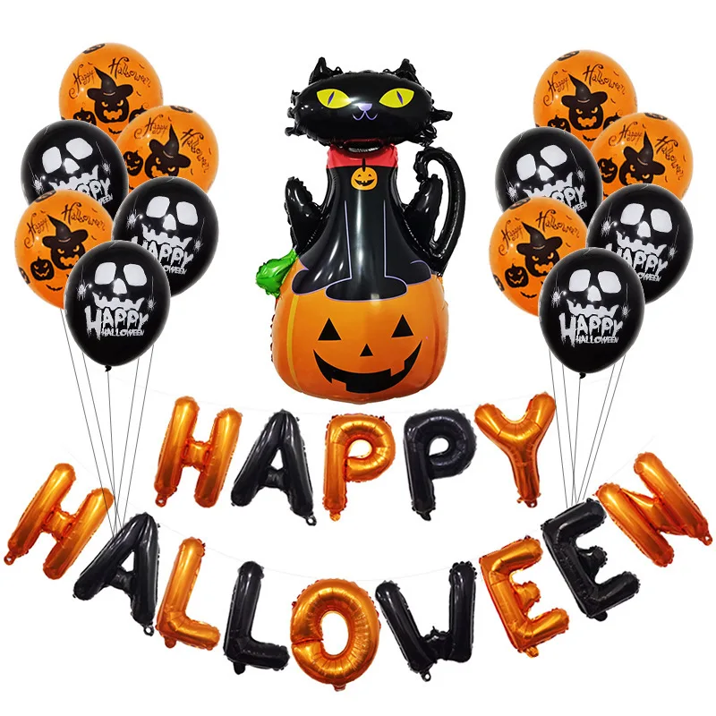 Pumpkin Хэллоуин Тыква Сова буквы фольги Воздушные шары надувные игрушки декор для Хэллоуина, вечеринки поставки для событий - Цвет: Pumpkin