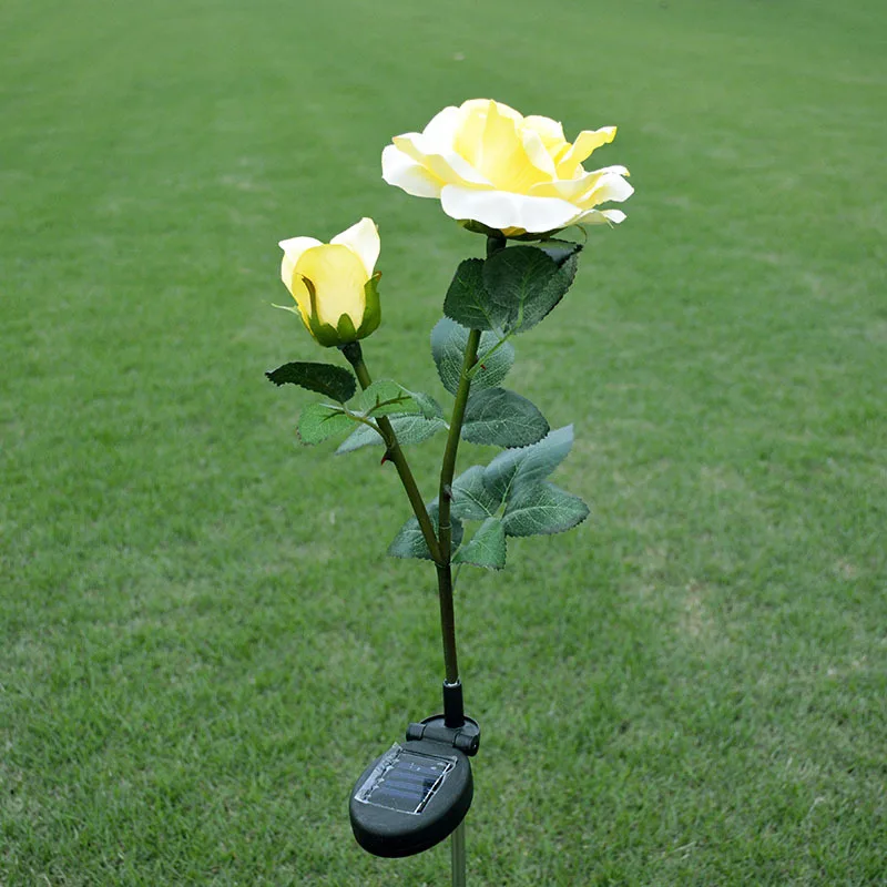 Good Chance of  80cm Solar Powered LED Rose Light Outdoor Garden Path Yard Landscape Lamp Decor