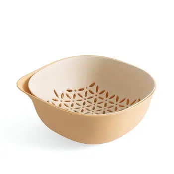 

2018 NEW Plastic Double Fruit and Vegetable wash basket storage basket Camping Fishing Kitchen Bath Cleaning Tools household