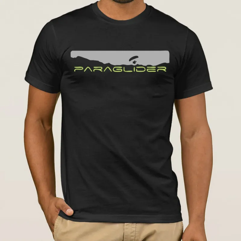 

Vintage Printing Paraglider T Shirt Paragliding Men'S Round Collar Short Sleeve Tees Clothes 100% Cotton Adult T Shirt